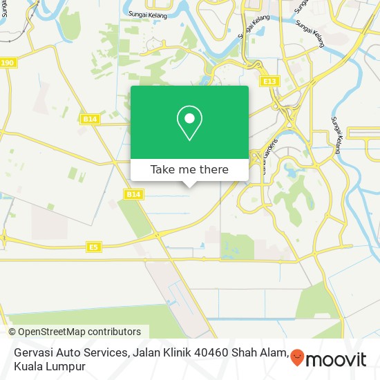 Peta Gervasi Auto Services, Jalan Klinik 40460 Shah Alam