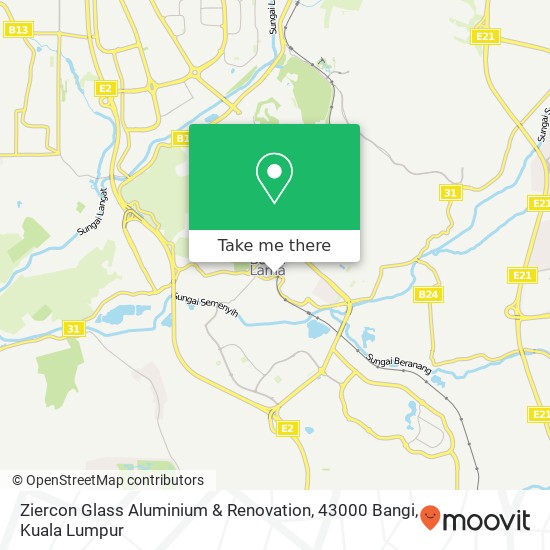 Ziercon Glass Aluminium & Renovation, 43000 Bangi map