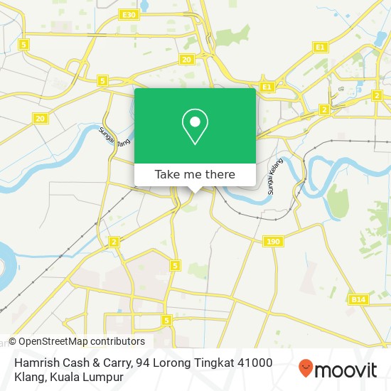 Peta Hamrish Cash & Carry, 94 Lorong Tingkat 41000 Klang