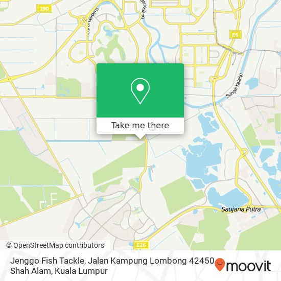 Peta Jenggo Fish Tackle, Jalan Kampung Lombong 42450 Shah Alam