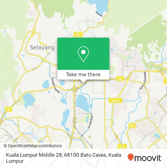 Kuala Lumpur Middle 28, 68100 Batu Caves map