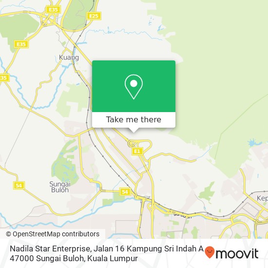 Peta Nadila Star Enterprise, Jalan 16 Kampung Sri Indah A 47000 Sungai Buloh