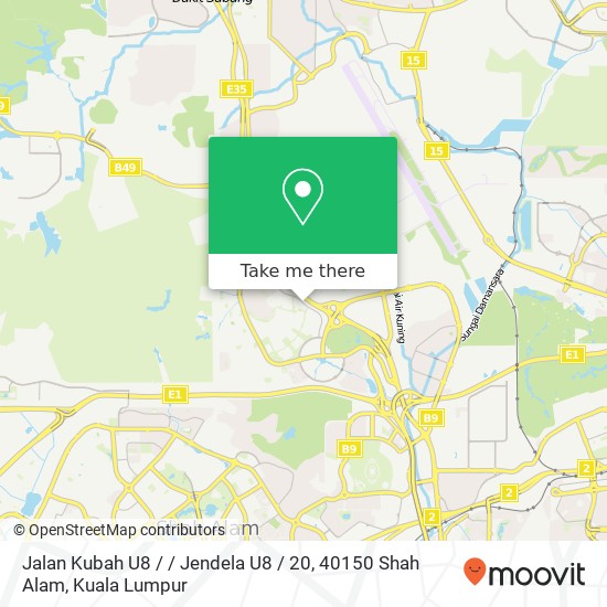 Jalan Kubah U8 / / Jendela U8 / 20, 40150 Shah Alam map