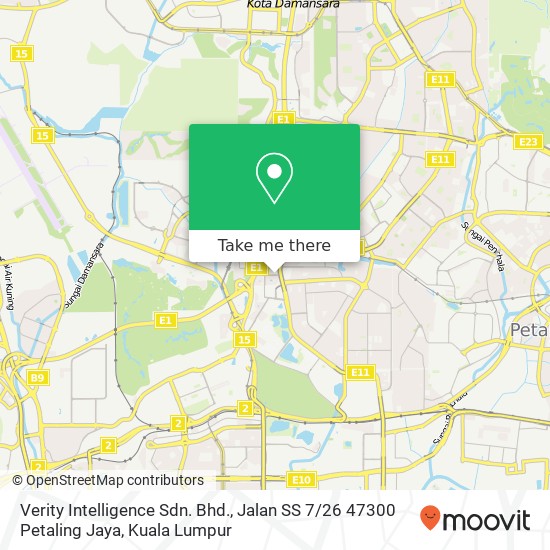 Verity Intelligence Sdn. Bhd., Jalan SS 7 / 26 47300 Petaling Jaya map