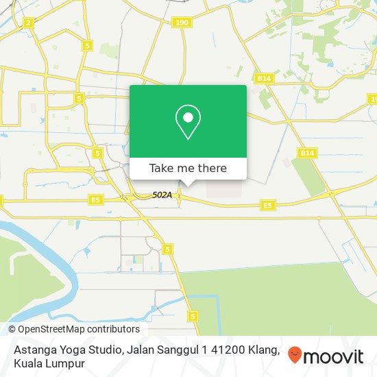 Astanga Yoga Studio, Jalan Sanggul 1 41200 Klang map