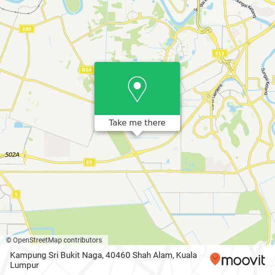 Peta Kampung Sri Bukit Naga, 40460 Shah Alam