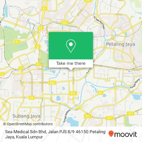 Peta Sea Medical Sdn Bhd, Jalan PJS 8 / 9 46150 Petaling Jaya