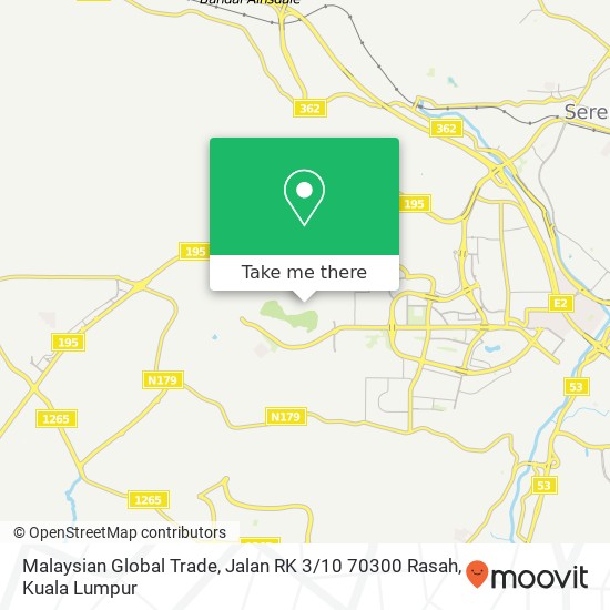 Malaysian Global Trade, Jalan RK 3 / 10 70300 Rasah map