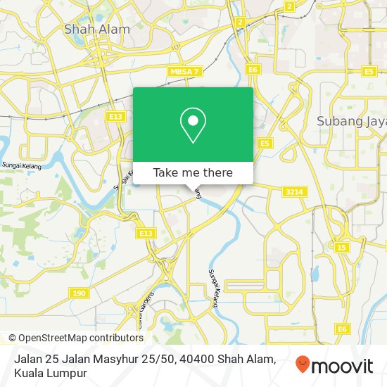 Jalan 25 Jalan Masyhur 25 / 50, 40400 Shah Alam map