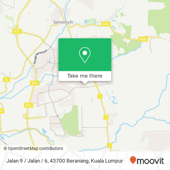 Peta Jalan 9 / Jalan / 6, 43700 Beranang