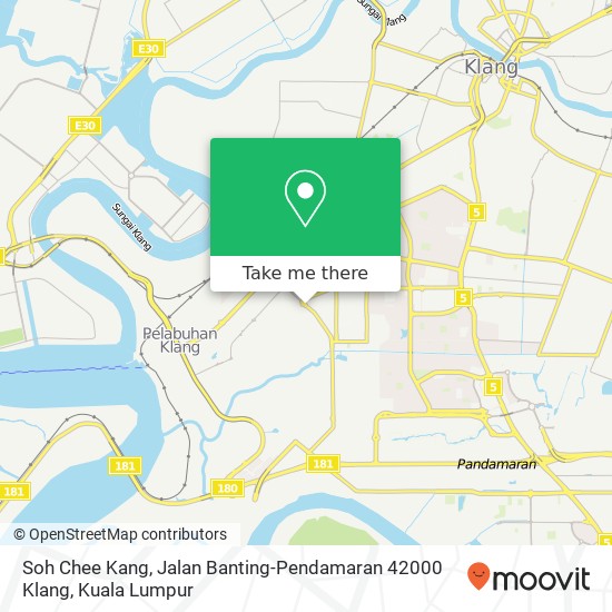 Peta Soh Chee Kang, Jalan Banting-Pendamaran 42000 Klang