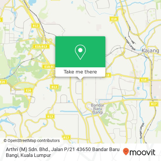 Arthri (M) Sdn. Bhd., Jalan P / 21 43650 Bandar Baru Bangi map