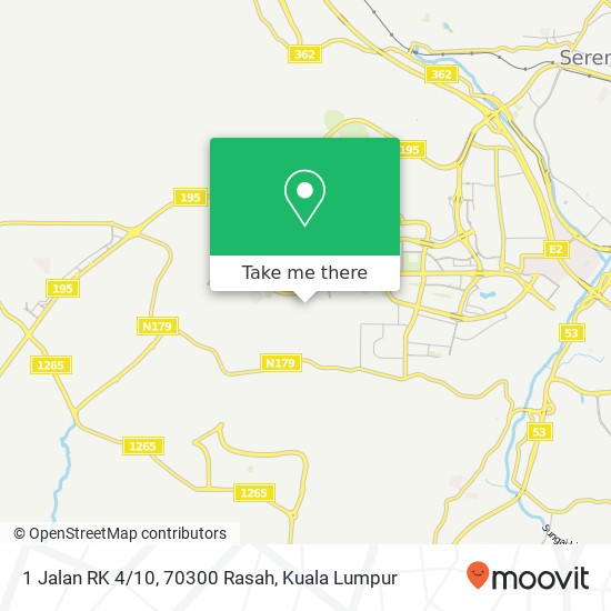 Peta 1 Jalan RK 4/10, 70300 Rasah