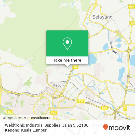 Weldtronic Industrial Supplies, Jalan 5 52100 Kepong map