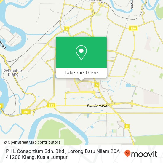 P I L Consortium Sdn. Bhd., Lorong Batu Nilam 20A 41200 Klang map