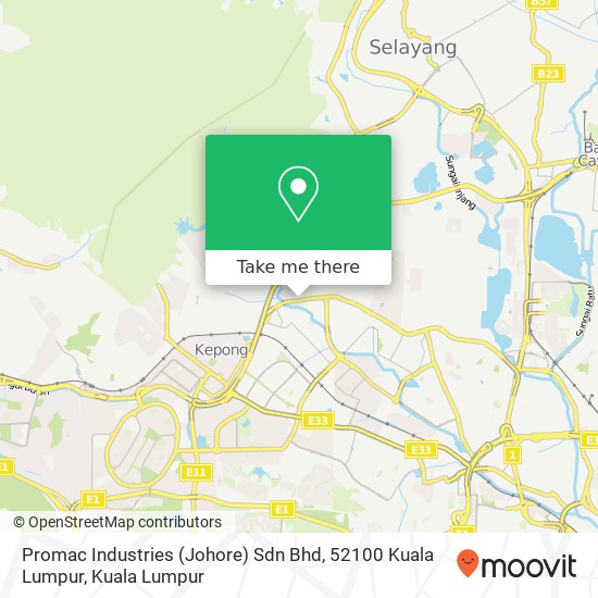 Promac Industries (Johore) Sdn Bhd, 52100 Kuala Lumpur map
