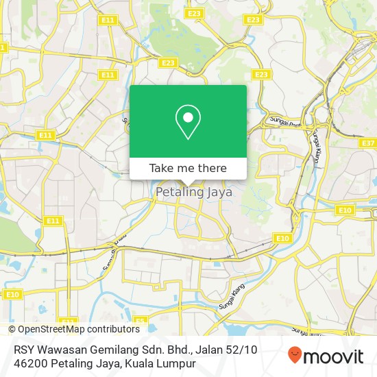 RSY Wawasan Gemilang Sdn. Bhd., Jalan 52 / 10 46200 Petaling Jaya map