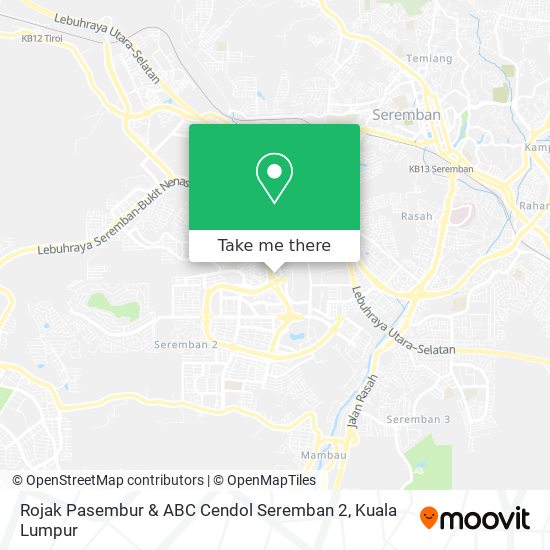 Rojak Pasembur & ABC Cendol Seremban 2 map