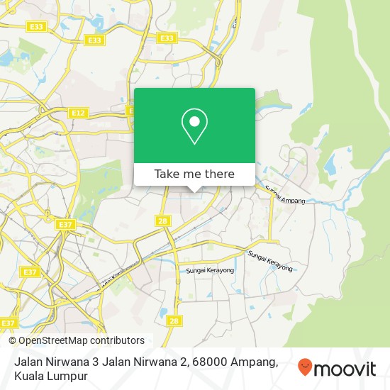 Jalan Nirwana 3 Jalan Nirwana 2, 68000 Ampang map