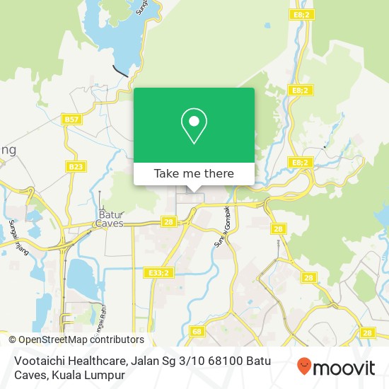 Peta Vootaichi Healthcare, Jalan Sg 3 / 10 68100 Batu Caves