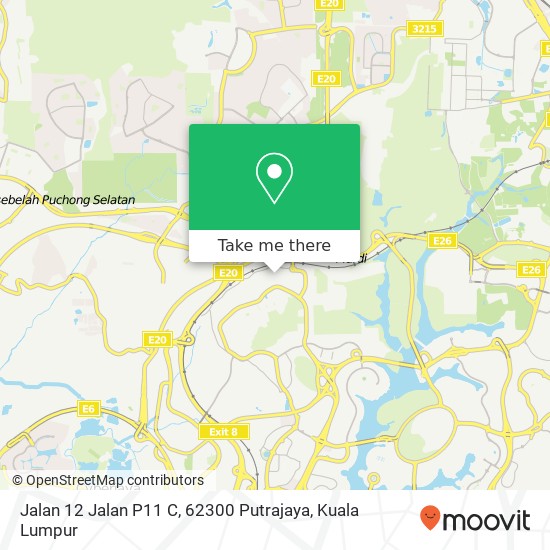 Peta Jalan 12 Jalan P11 C, 62300 Putrajaya