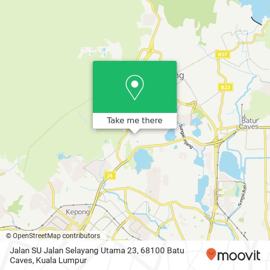 Peta Jalan SU Jalan Selayang Utama 23, 68100 Batu Caves