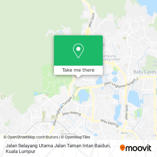 Peta Jalan Selayang Utama Jalan Taman Intan Baiduri