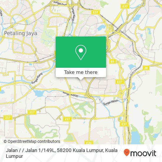 Peta Jalan / / Jalan 1 / 149L, 58200 Kuala Lumpur