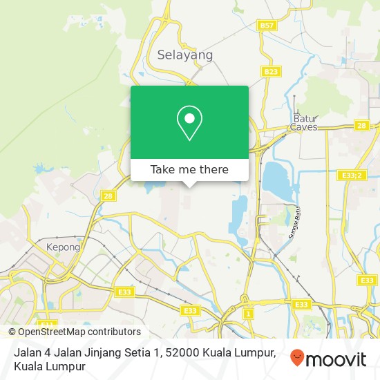 Jalan 4 Jalan Jinjang Setia 1, 52000 Kuala Lumpur map