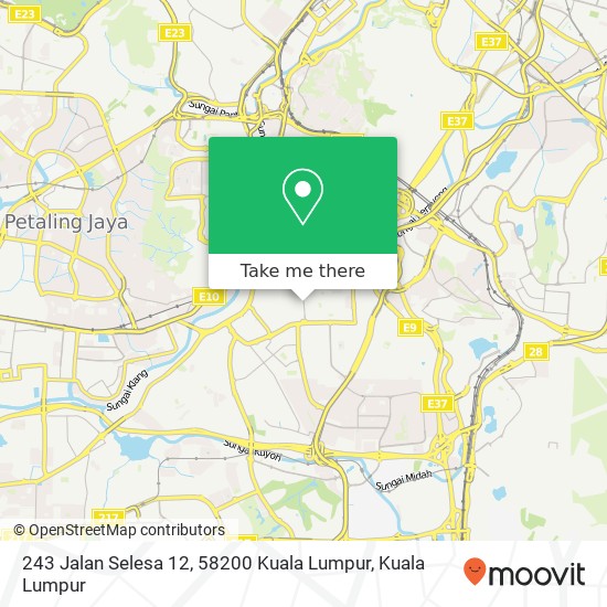 Peta 243 Jalan Selesa 12, 58200 Kuala Lumpur