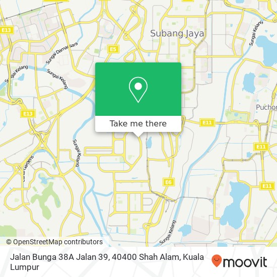 Peta Jalan Bunga 38A Jalan 39, 40400 Shah Alam