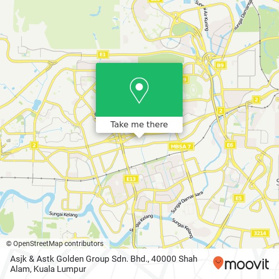 Asjk & Astk Golden Group Sdn. Bhd., 40000 Shah Alam map