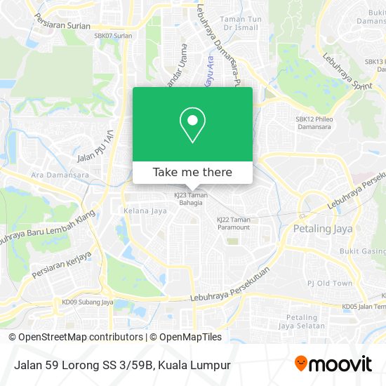 Jalan 59 Lorong SS 3/59B map