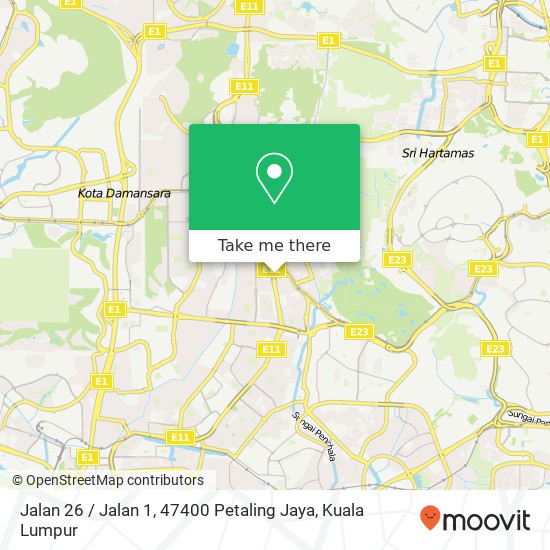 Peta Jalan 26 / Jalan 1, 47400 Petaling Jaya