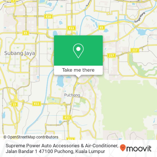 Supreme Power Auto Accessories & Air-Conditioner, Jalan Bandar 1 47100 Puchong map