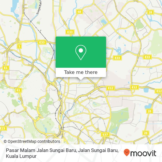 Pasar Malam Jalan Sungai Baru, Jalan Sungai Baru map