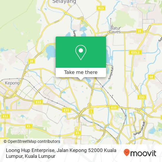 Loong Hup Enterprise, Jalan Kepong 52000 Kuala Lumpur map