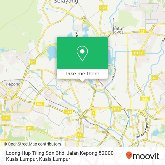 Loong Hup Tiling Sdn Bhd, Jalan Kepong 52000 Kuala Lumpur map