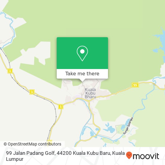 99 Jalan Padang Golf, 44200 Kuala Kubu Baru map