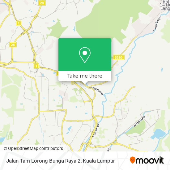 Jalan Tam Lorong Bunga Raya 2 map