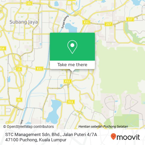 STC Management Sdn. Bhd., Jalan Puteri 4 / 7A 47100 Puchong map