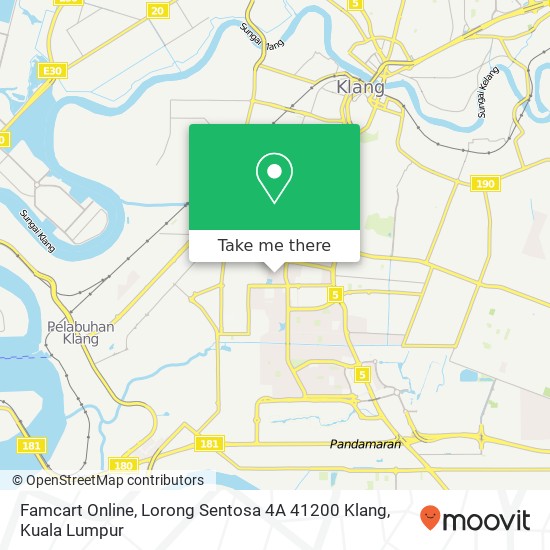Peta Famcart Online, Lorong Sentosa 4A 41200 Klang