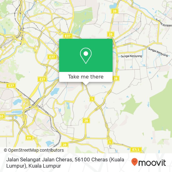 Jalan Selangat Jalan Cheras, 56100 Cheras (Kuala Lumpur) map