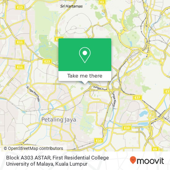 Block A303 ASTAR, First Residential College University of Malaya map