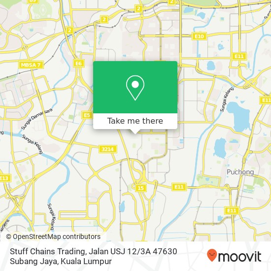 Stuff Chains Trading, Jalan USJ 12 / 3A 47630 Subang Jaya map