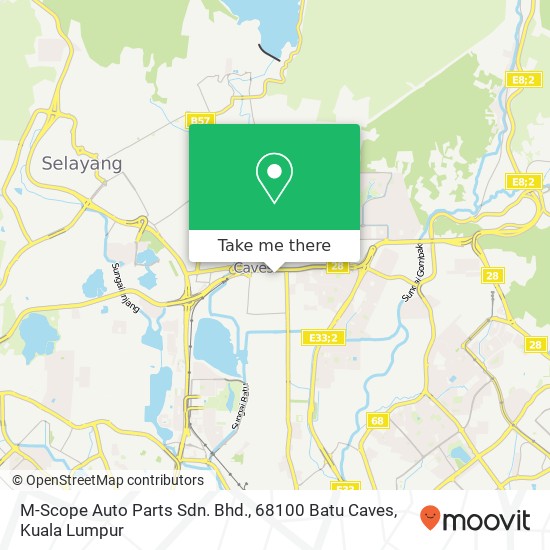 Peta M-Scope Auto Parts Sdn. Bhd., 68100 Batu Caves