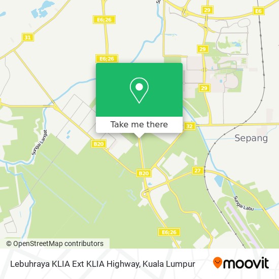 Lebuhraya KLIA Ext KLIA Highway map