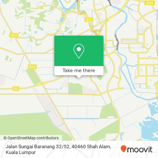 Peta Jalan Sungai Baranang 32 / 52, 40460 Shah Alam