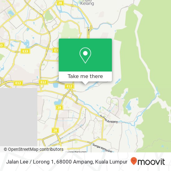 Peta Jalan Lee / Lorong 1, 68000 Ampang