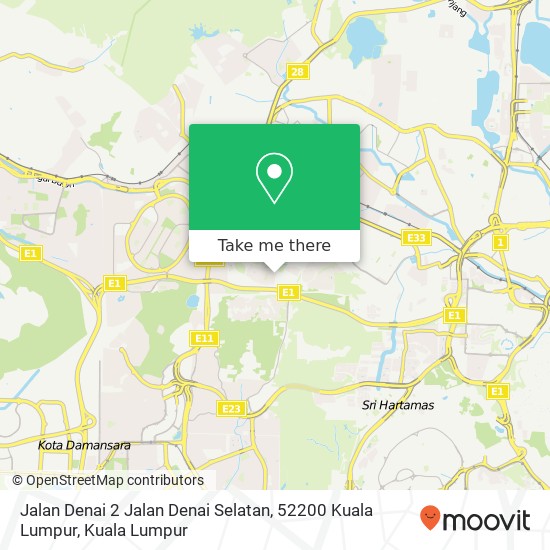 Peta Jalan Denai 2 Jalan Denai Selatan, 52200 Kuala Lumpur